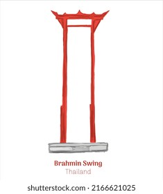 Brahman Swing Thailand handgezeichnet Vektorgrafik