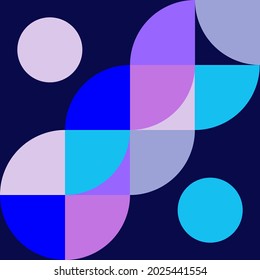 Baldosas De Diseño De Círculo Bravo Con Color Azul Icy. Adecuado para plantillas, banners, cubiertas, papel pintado y decoración de pared, diseño web, tarjetas, afiches, etc.
