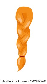 Braid hair illustration ginger