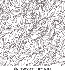 braid hair  seamless pattern