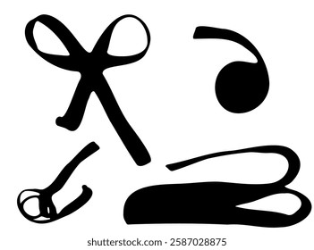 Braid Icon, Cotton Rope Outline, Minimal Packaging Cord Silhouette, Simple Black Rope Vector Illustration