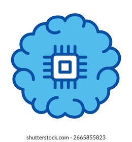 Iconos de la trenza en estilo azul, Ilustración vectorial