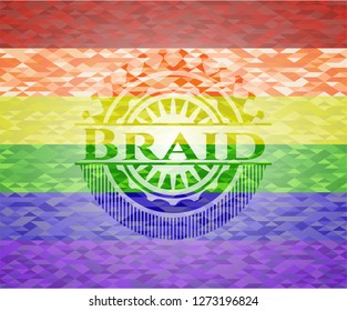 Braid lgbt colors emblem 