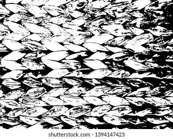 Braided Basket Texture Background. Vector illustration. Light Distressed Background. Ink Print Distress Background. Grunge Texture. 