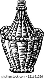 braided bottle of wine