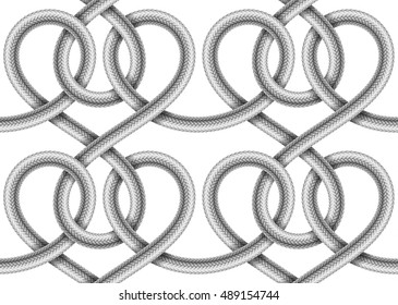 Braided cable vector seamless pattern