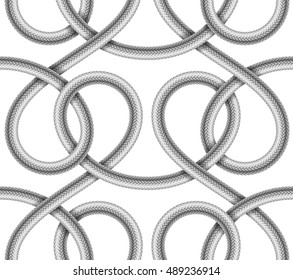 Braided cable vector seamless pattern