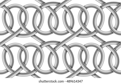 Braided cable vector seamless pattern