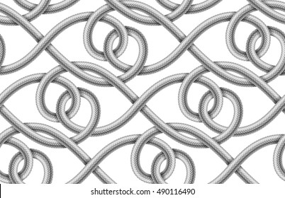 Braided cable vector seamless pattern