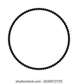 Braided Circle Frame Vector Illustration	