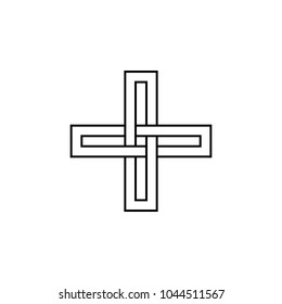 braided cross icon. Elements of cross icon. Premium quality graphic design. Signs and symbol collection icon for websites, web design, mobile app, info graphics on white background