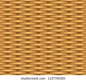 Braided fence texture. Wicker basket texture background. - Vector