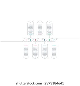 geflochtene Informationsvorlage. sieben Optionen Infografik Vorlage. Internet, Jahresbericht, Web, Bildung, Informationsvorlage für Zeitschriften