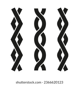 Braided, intertwined lines. Vector illustration. EPS 10.