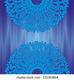 braided pattern on silk blue background vector
