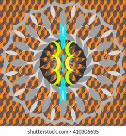 braided pattern on wicker texture, in eps 10 format