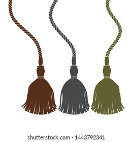 braided rope icon with a white background. vector illustration