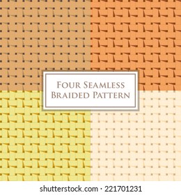 braided seamless pattern background. vector illustration
