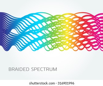 Braided Spectrum-Abstract spectrum gradient in braided pattern
