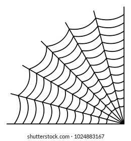 Braided spiderweb icon. Outline illustration of braided spiderweb vector icon for web