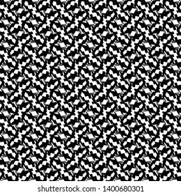 Braiding with abstract geometric elements and shapes. Textile pattern. Graphics in black and white. Decorative background. Paper. Vector illustration.