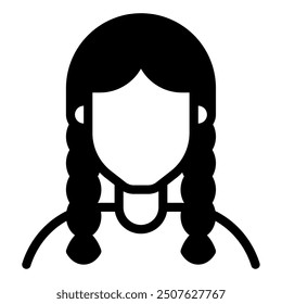 Braids Diversity Avatars icon illustration