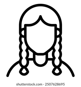 Braids Diversity Avatars icon illustration