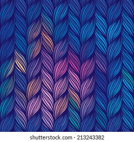 Braids:  Multicolor abstract seamless pattern. Texture of wavy vertical stripes. Stylish abstract background. 