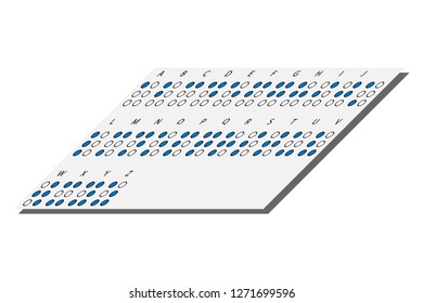 Braille alphabet for the blind.