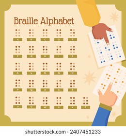 Braille alphabet. Braille Language. Braille Visually Impaired Writing System Symbols. Blind Reading. Letters for Blind People. Vector Illustration. alphabet blind, alphabet braille.