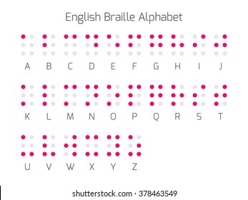 Braille Alphabet Letters Braille Tactile Writing Stock Vector (Royalty ...