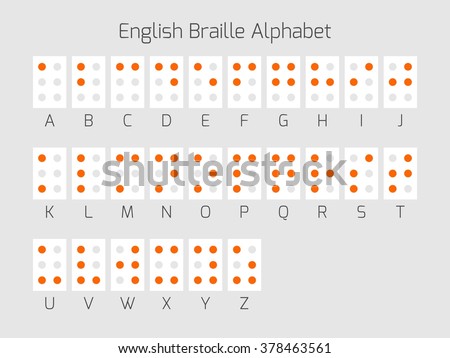 Braille Alphabet Letters Braille Tactile Writing Stock Vector (Royalty ...