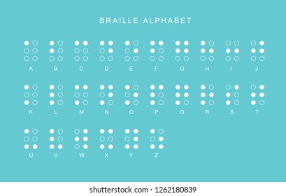 Braille Alphabet Set Cartoon Vector Illustration