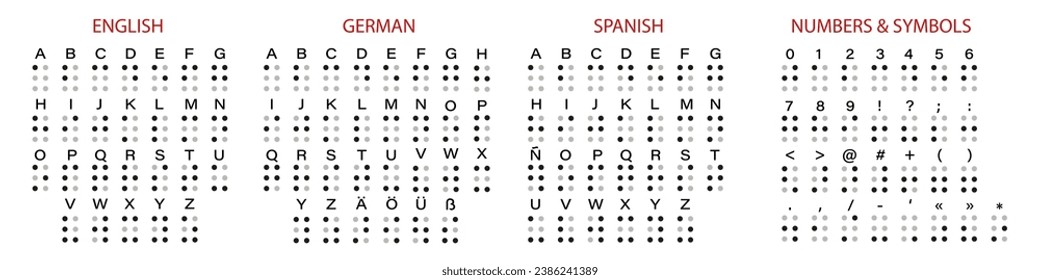 Braille alphabet template. 
Braille day