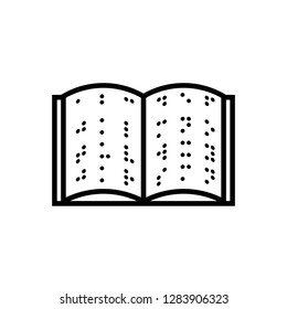 Braille book icon. Clipart image isolated on white background