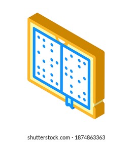 braille book isometric icon vector. braille book sign. isolated symbol illustration