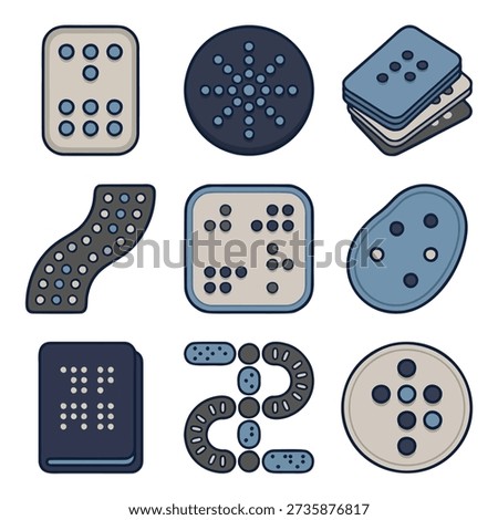 Braille Book or Reading Device Icon Vector Illustration