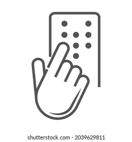 braille code accessibility isolated icon