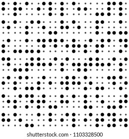 Braille Code Seamless Pattern Vector Illustration.