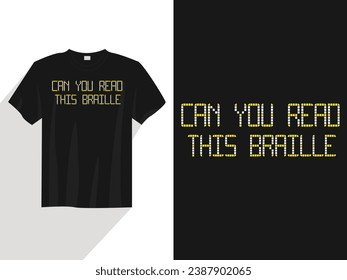 braille dots touch teaching t-shirt design