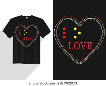 braille dots touch teaching t-shirt design