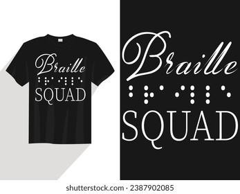 braille dots touch teaching t-shirt design