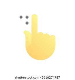 Braille. Editable vector icon, coloured.