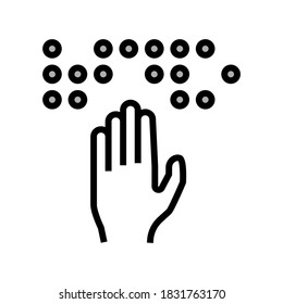 braille font color icon vector. braille font sign. isolated symbol illustration
