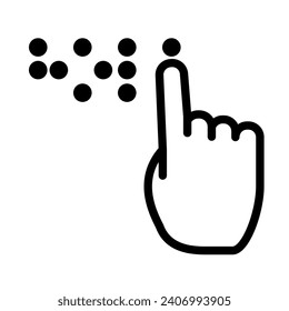 braille and hand illustration design