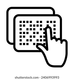 vector de diseño de ilustración de mano braille