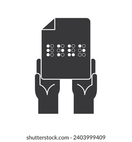 braille icon of a file vector isolated