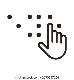 Braille Icon. Braille Font. Blind Symbol