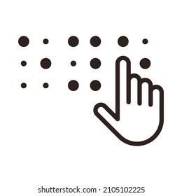 Braille Icon. Braille Font. Blind Symbol