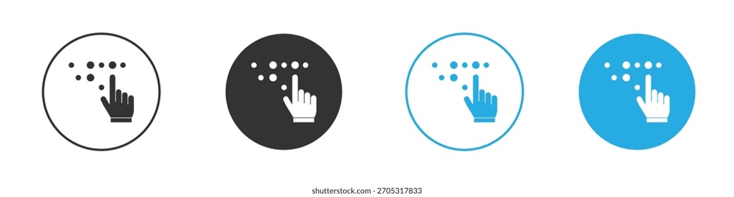 Braille icon. Graphic icon design template